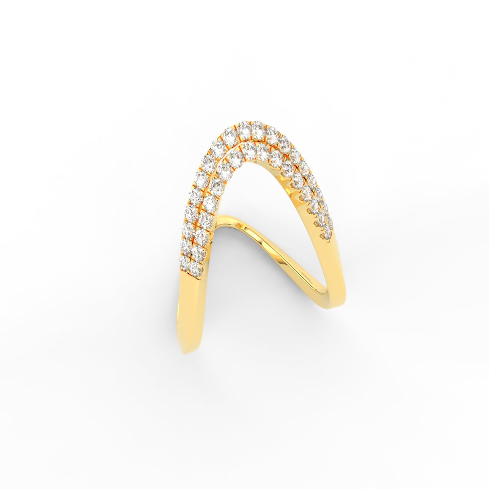 Double Band Vanki Diamond Ring