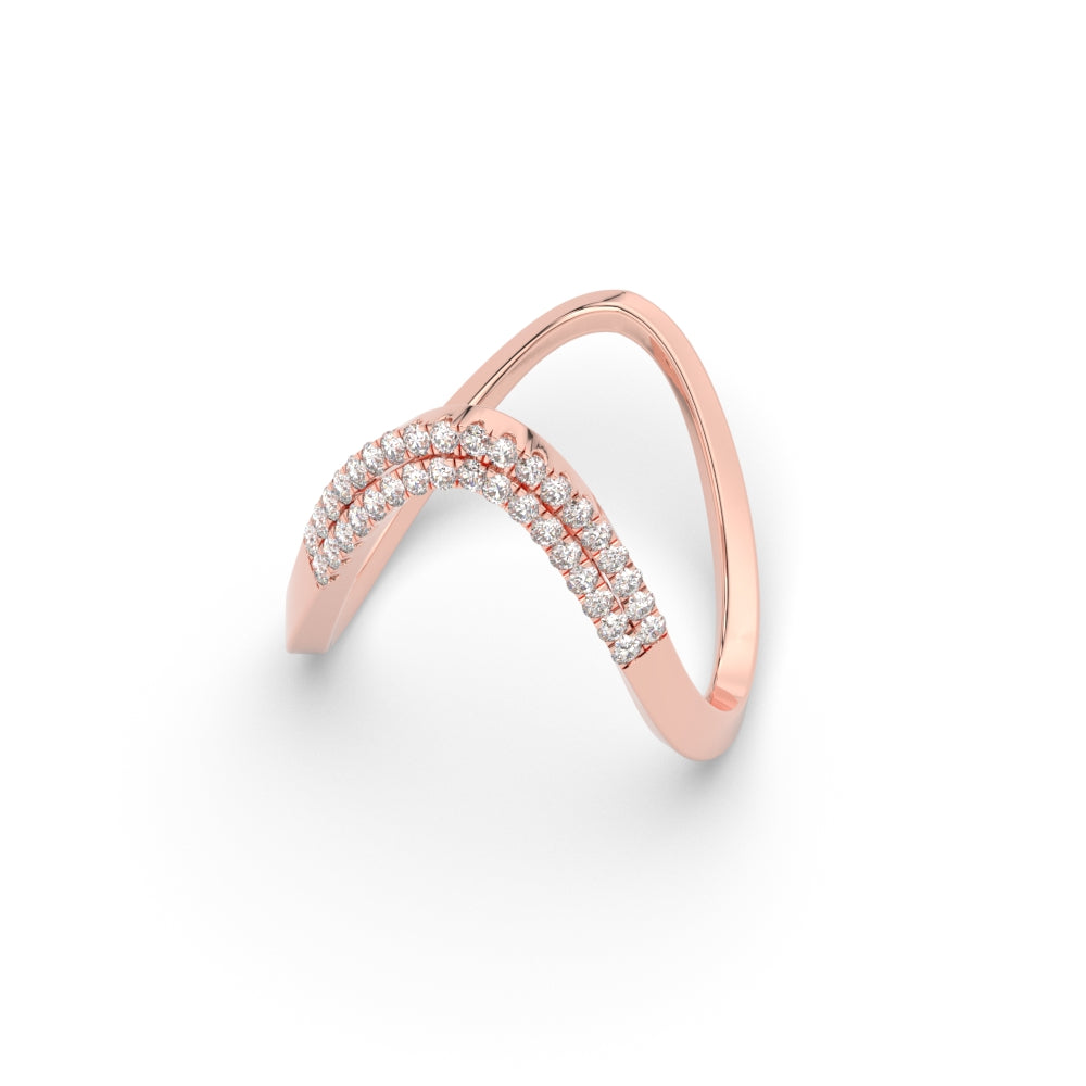 Double Band Vanki Diamond Ring