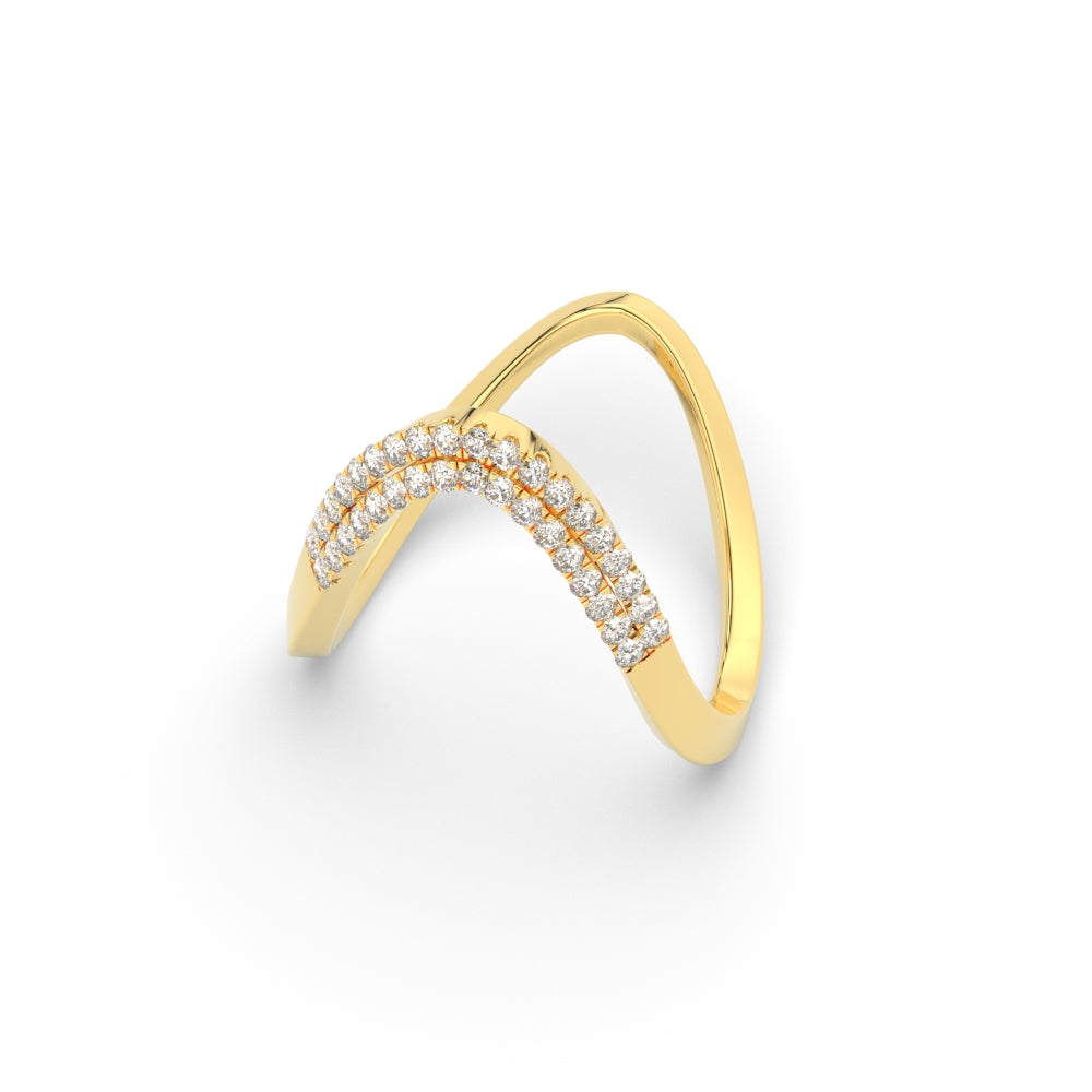 Double Band Vanki Diamond Ring