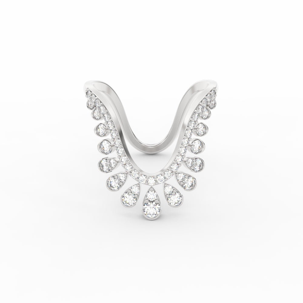 Half Carat Floral Vanki Diamond Ring