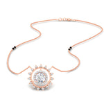 Load image into Gallery viewer, Sun Solitaire Halo Diamond Mangalsutra
