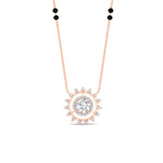 Load image into Gallery viewer, Sun Solitaire Halo Diamond Mangalsutra
