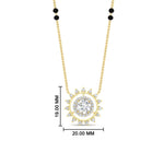 Load image into Gallery viewer, Sun Solitaire Halo Diamond Mangalsutra
