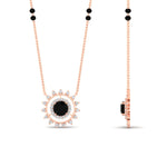 Load image into Gallery viewer, Sun Solitaire Halo Diamond Mangalsutra
