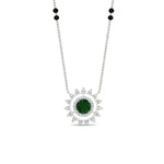 Load image into Gallery viewer, Sun Solitaire Halo Diamond Mangalsutra
