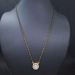 Load image into Gallery viewer, 0.75 Carat Solitaire Looking Halo Diamond Mangalsutra
