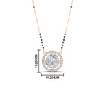 Load image into Gallery viewer, 0.75 Carat Solitaire Looking Halo Diamond Mangalsutra
