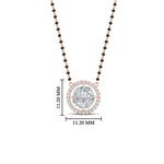 Load image into Gallery viewer, 0.75 Carat Solitaire Looking Halo Diamond Mangalsutra
