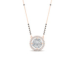 Load image into Gallery viewer, 0.75 Carat Solitaire Looking Halo Diamond Mangalsutra
