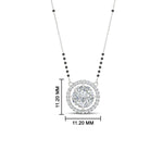 Load image into Gallery viewer, 0.75 Carat Solitaire Looking Halo Diamond Mangalsutra
