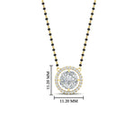 Load image into Gallery viewer, 0.75 Carat Solitaire Looking Halo Diamond Mangalsutra
