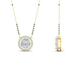 Load image into Gallery viewer, 0.75 Carat Solitaire Looking Halo Diamond Mangalsutra
