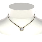 Load image into Gallery viewer, 0.75 Carat Solitaire Looking Halo Diamond Mangalsutra
