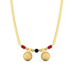 Load image into Gallery viewer, Double Coral with Black Beads And Wati Mangalsutra
