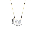 Load image into Gallery viewer, 1 Carat Round Pear Diamond Two-Stone Mangalsutra
