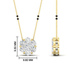 Load image into Gallery viewer, 1 Carat 7 Stone Flower Diamond Two Tone Mangalsutra
