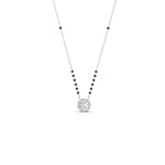 Load image into Gallery viewer, 0.35 Carat Round Mini Halo Solitaire Mangalsutra
