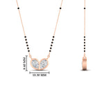 Load image into Gallery viewer, 1 Carat Pear Shaped Bezel Set Heart Mangalsutra
