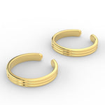 Load image into Gallery viewer, Gold Trio Line Adjustable Toe Ring
