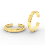 Load image into Gallery viewer, Star Design Adjustable Gold Toe Rings
