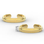 Load image into Gallery viewer, Dailywear Plain Gold Toe Rings
