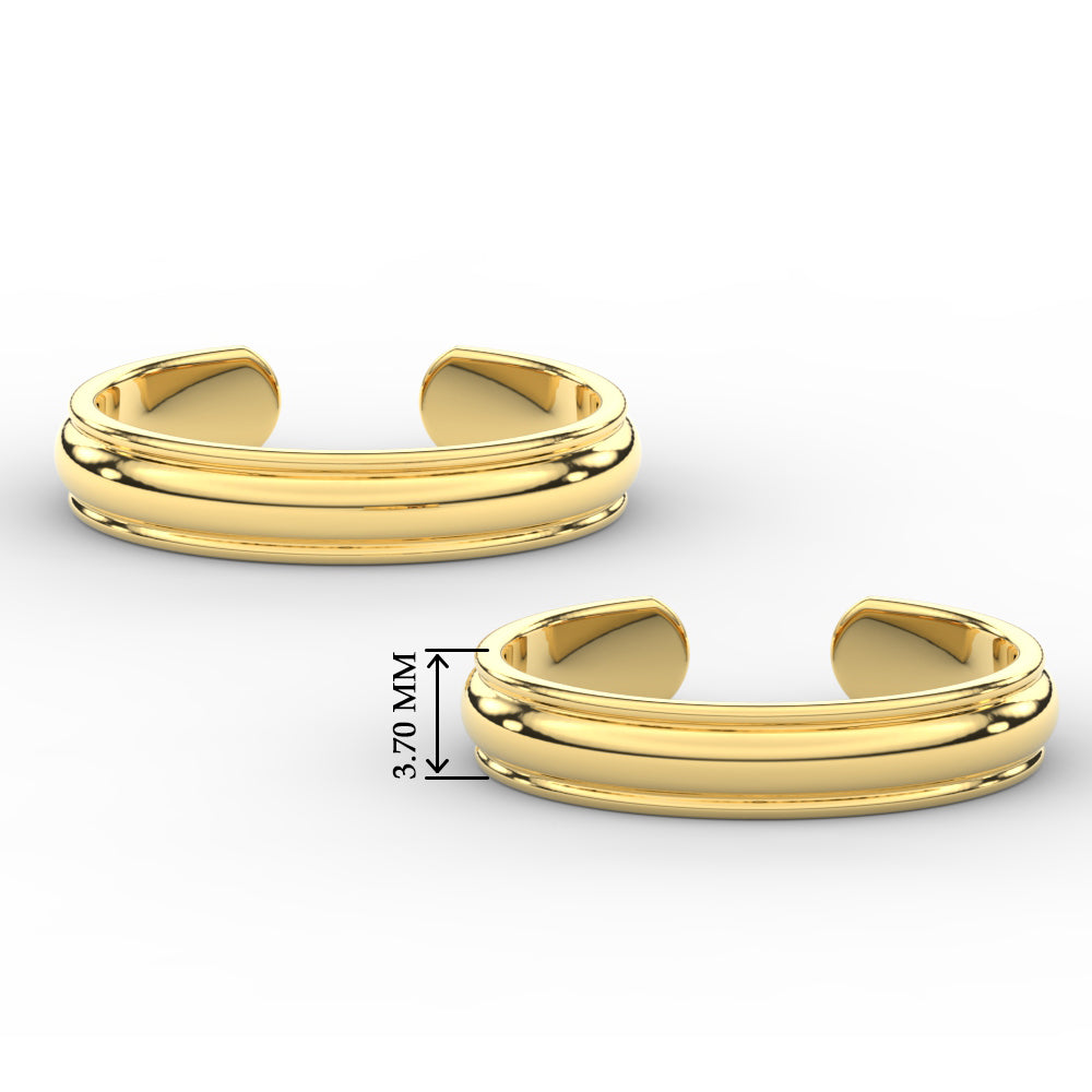 Dailywear Plain Gold Toe Rings