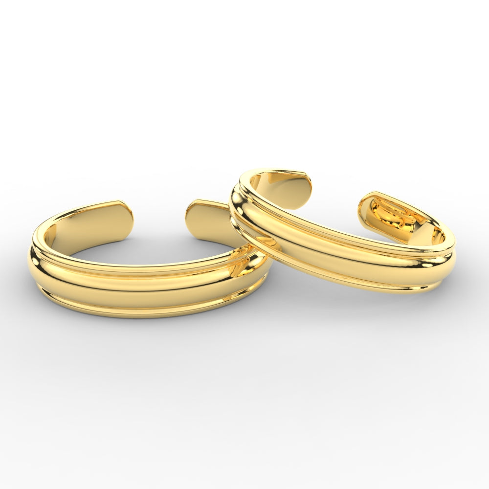 Dailywear Plain Gold Toe Rings