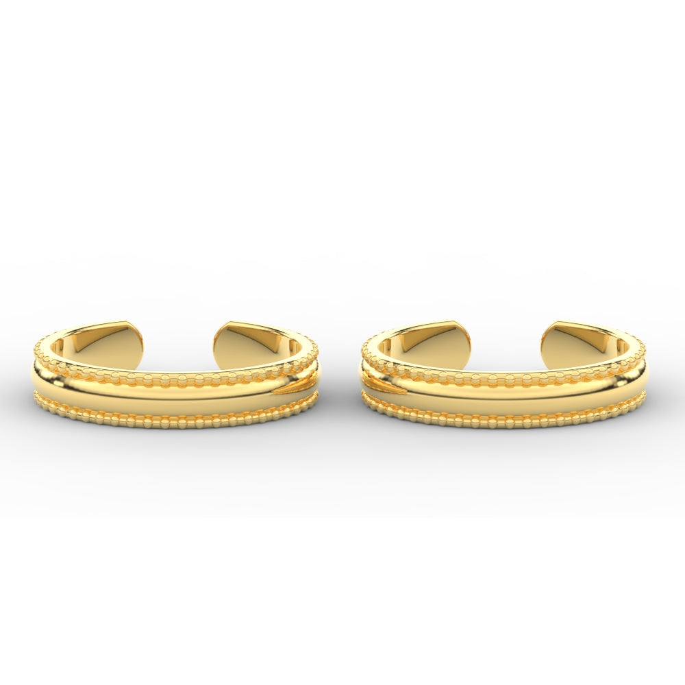 Delicate Gold Beaded Adjustable Toe Ring