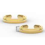 Load image into Gallery viewer, Delicate Gold Beaded Adjustable Toe Ring
