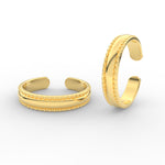 Load image into Gallery viewer, Delicate Gold Beaded Adjustable Toe Ring
