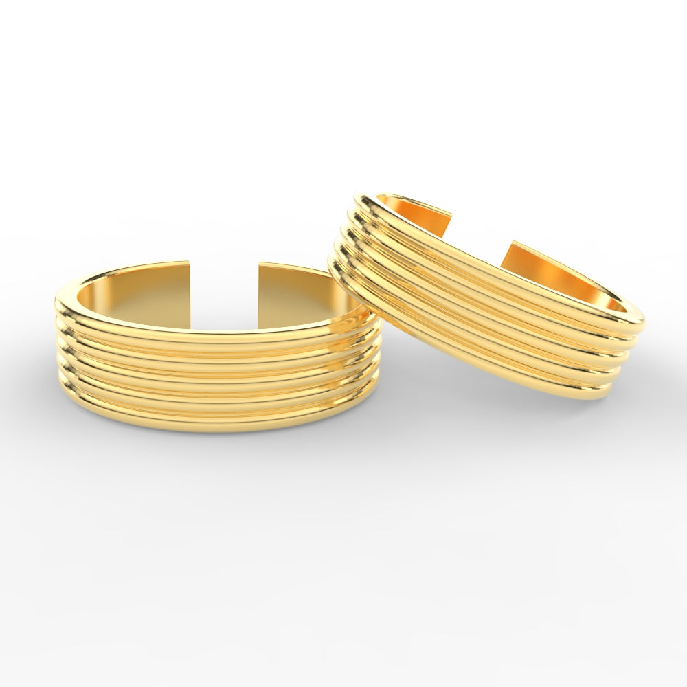 Five Layers Adjustable Gold Toe Ring