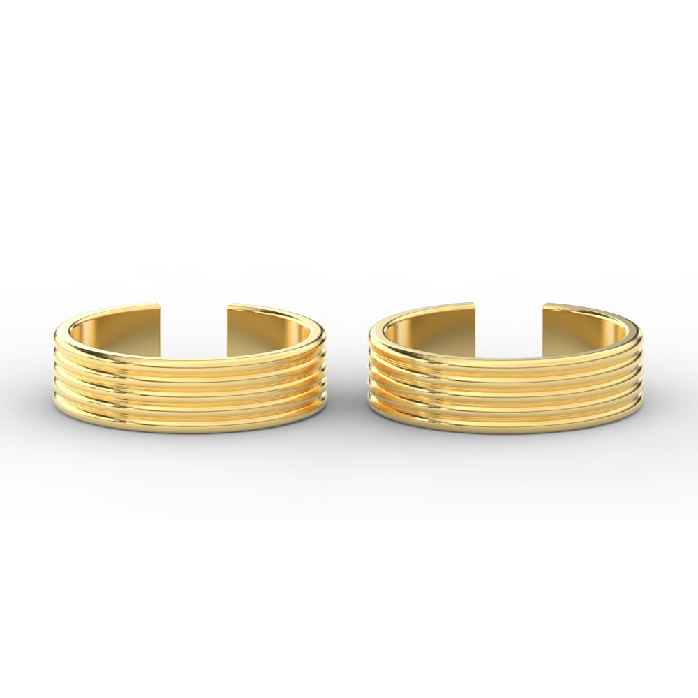 Five Layers Adjustable Gold Toe Ring