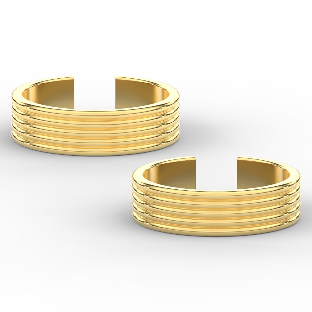 Five Layers Adjustable Gold Toe Ring