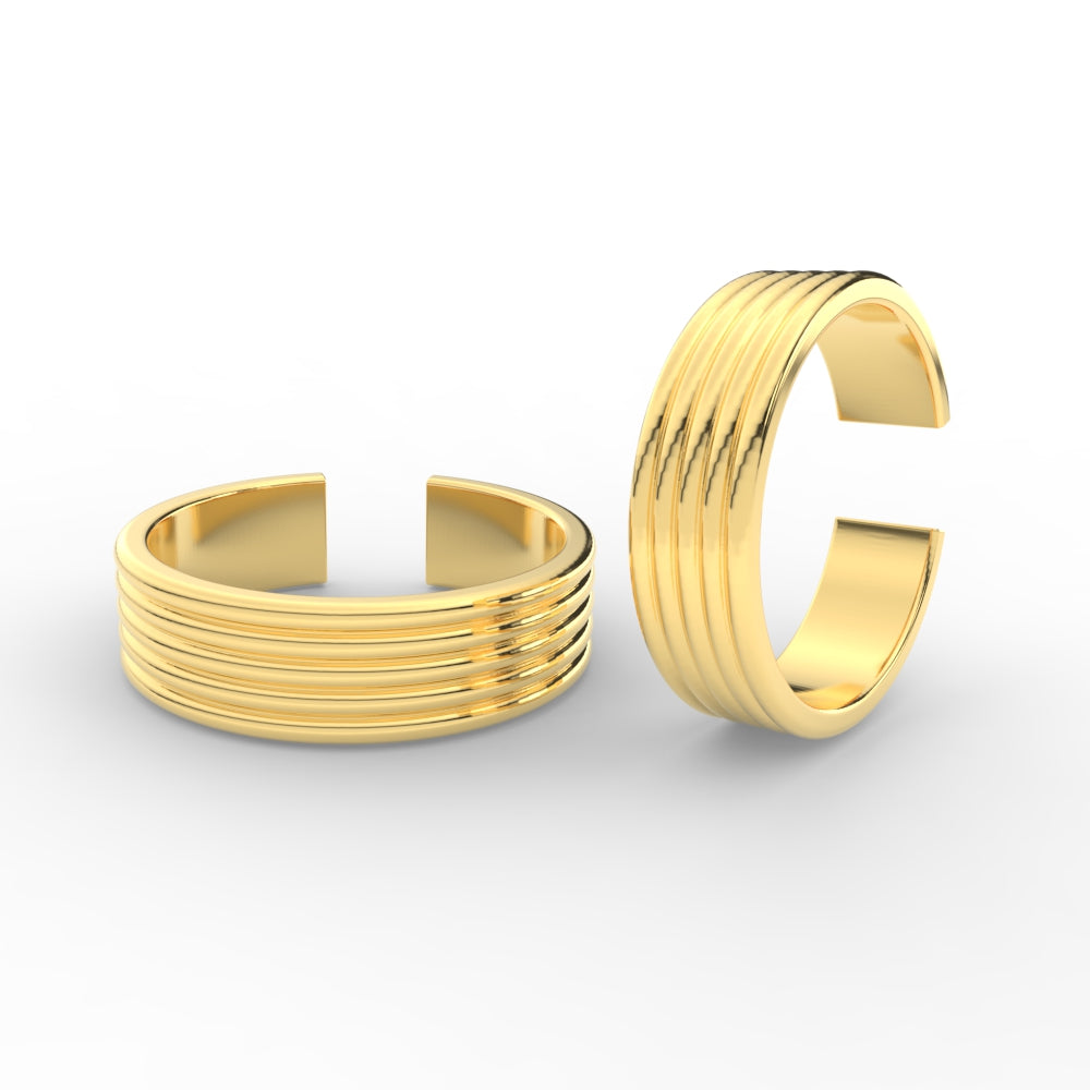 Five Layers Adjustable Gold Toe Ring