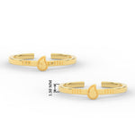 Load image into Gallery viewer, Traditional Mango Design Adjustable Gold Toe Ring
