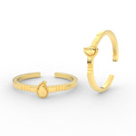 Load image into Gallery viewer, Traditional Mango Design Adjustable Gold Toe Ring
