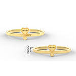 Load image into Gallery viewer, Beautiful Heart Beaded Gold Toe Ring
