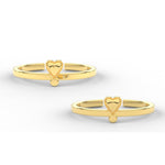 Load image into Gallery viewer, Beautiful Heart Beaded Gold Toe Ring
