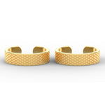 Load image into Gallery viewer, Square Chain Design Adjustable Gold Toe Ring
