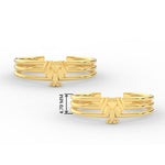 Load image into Gallery viewer, Traditional 3 Layers Heart Design Gold Toe Ring
