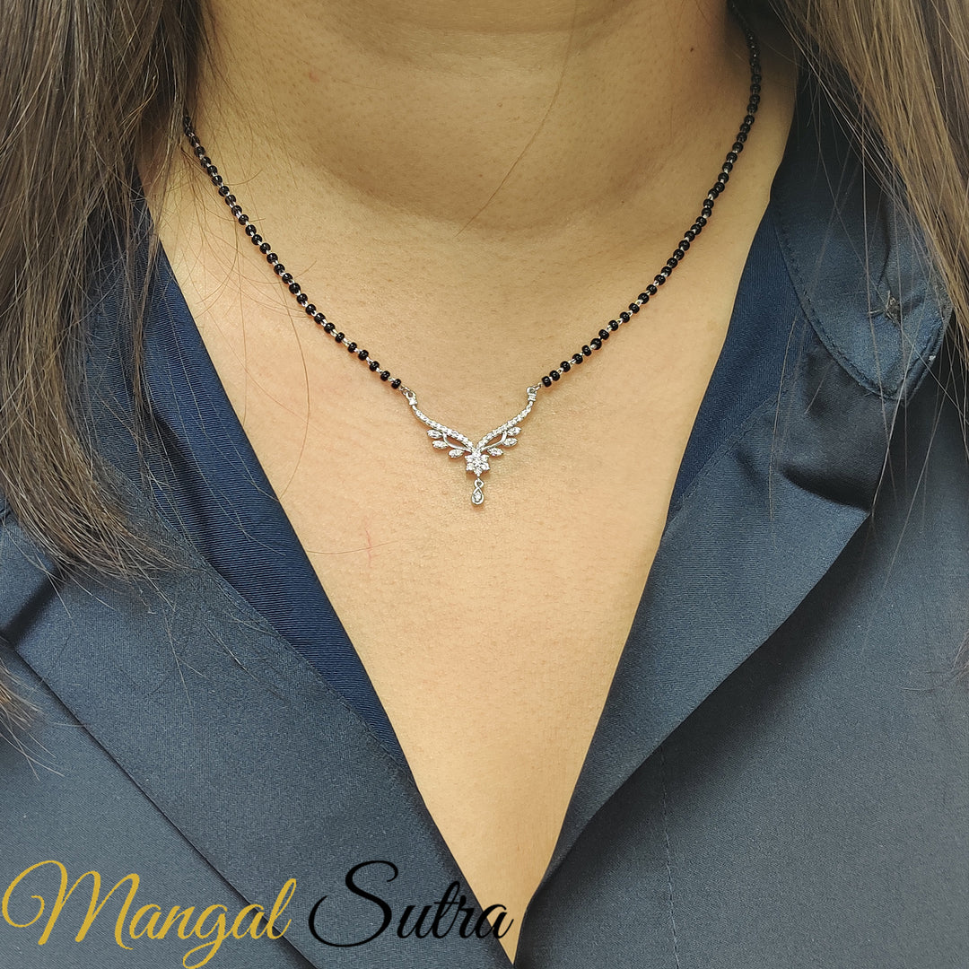 Beautiful Diamond Drop Mangalsutra