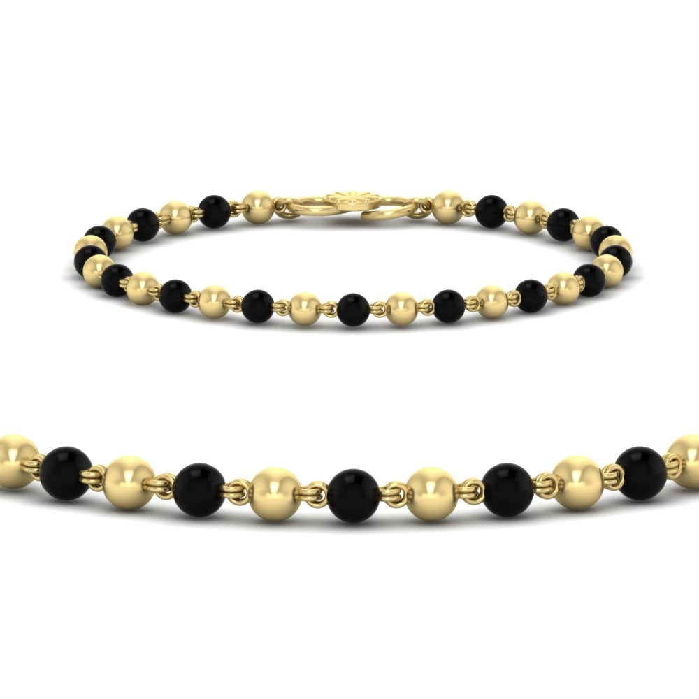 Black & Gold Beads Baby Bracelet