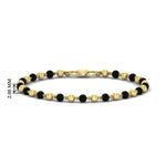 Load image into Gallery viewer, Black &amp; Gold Beads Baby Bracelet
