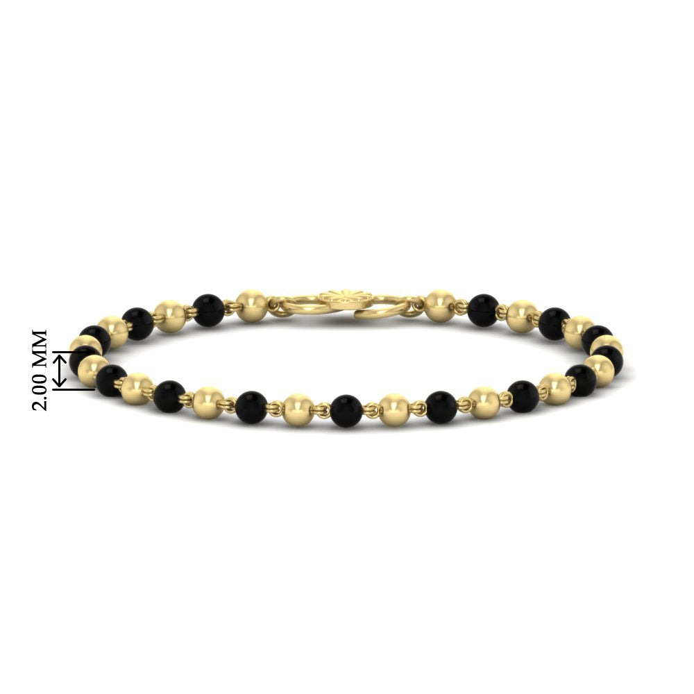 Black & Gold Beads Baby Bracelet