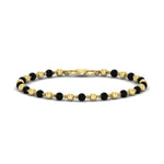 Load image into Gallery viewer, Black &amp; Gold Beads Baby Bracelet
