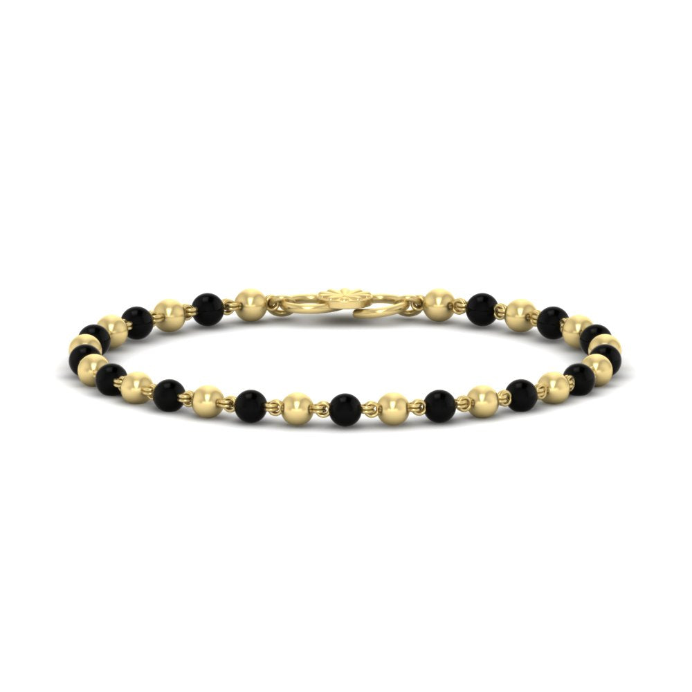 Black & Gold Beads Baby Bracelet