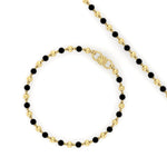 Load image into Gallery viewer, Black &amp; Gold Beads Baby Bracelet
