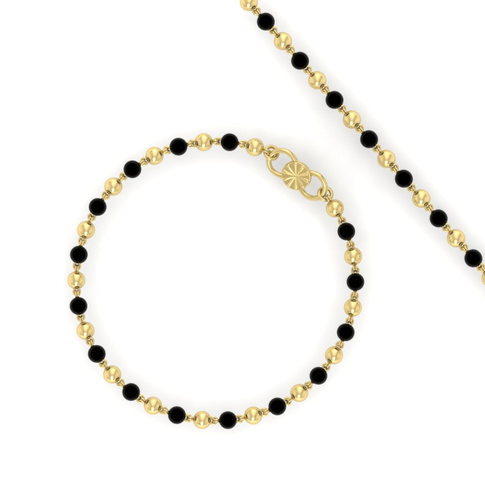 Black & Gold Beads Baby Bracelet