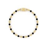 Load image into Gallery viewer, Black &amp; Gold Beads Baby Bracelet
