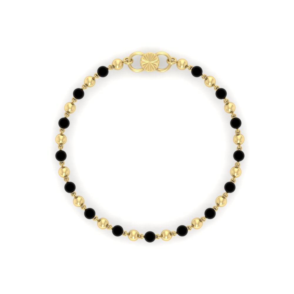 Black & Gold Beads Baby Bracelet